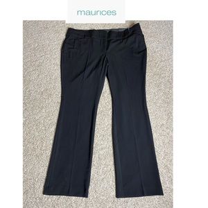 NWT Maurice’s plus size 24W reg and 24W XLong boot cut black mid rise pants